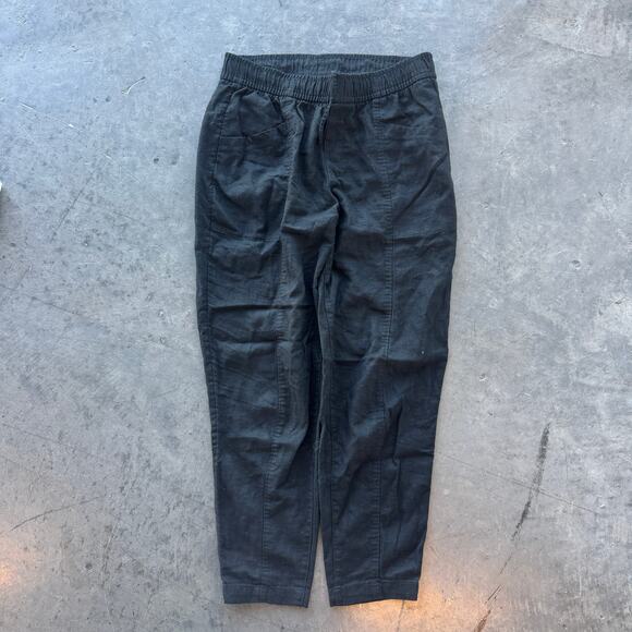 Vintage Y2k Old Navy Linen Blend Black Basic Essentials Pants Women's Small - Picture 1 of 6